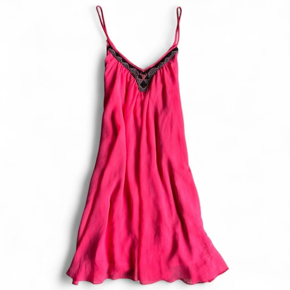 Express Women's Pink and Red beaded Dress